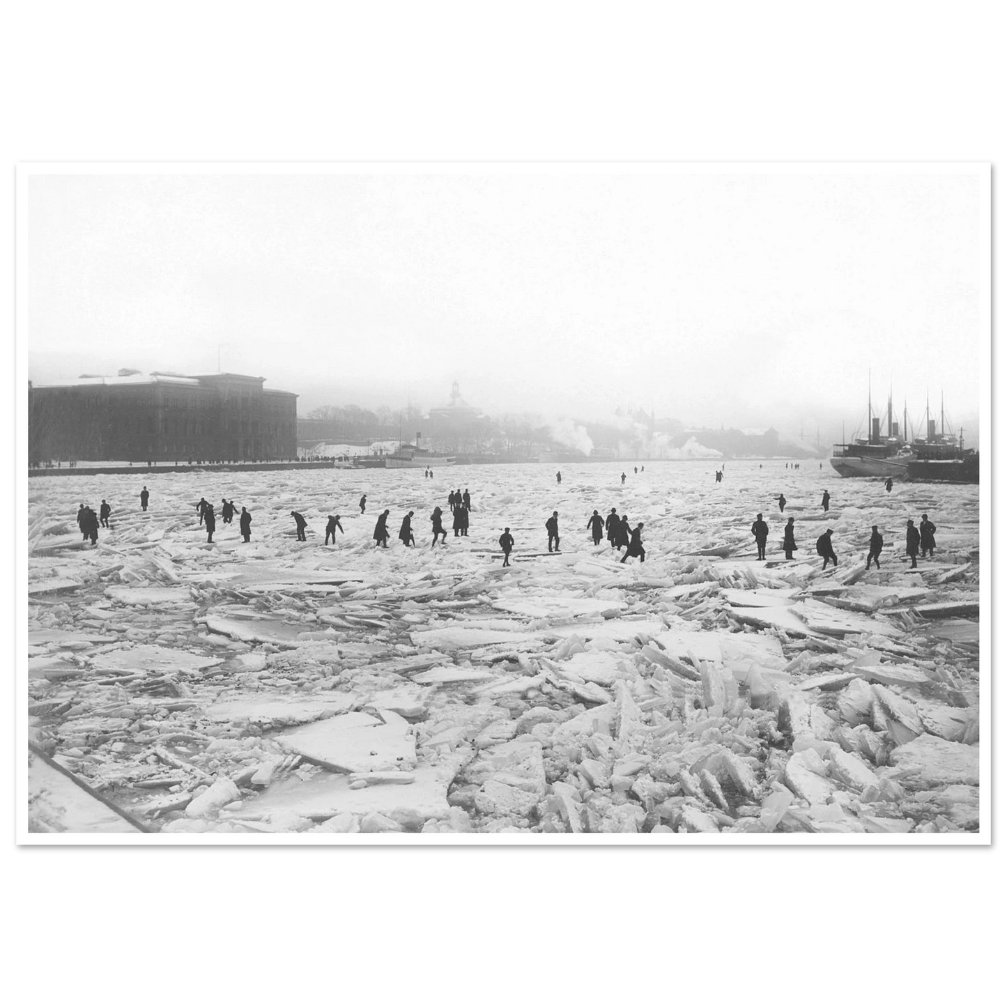 Stockholm Vinter Vintage poster postrar nostalgi Norrström Stockholms ström 