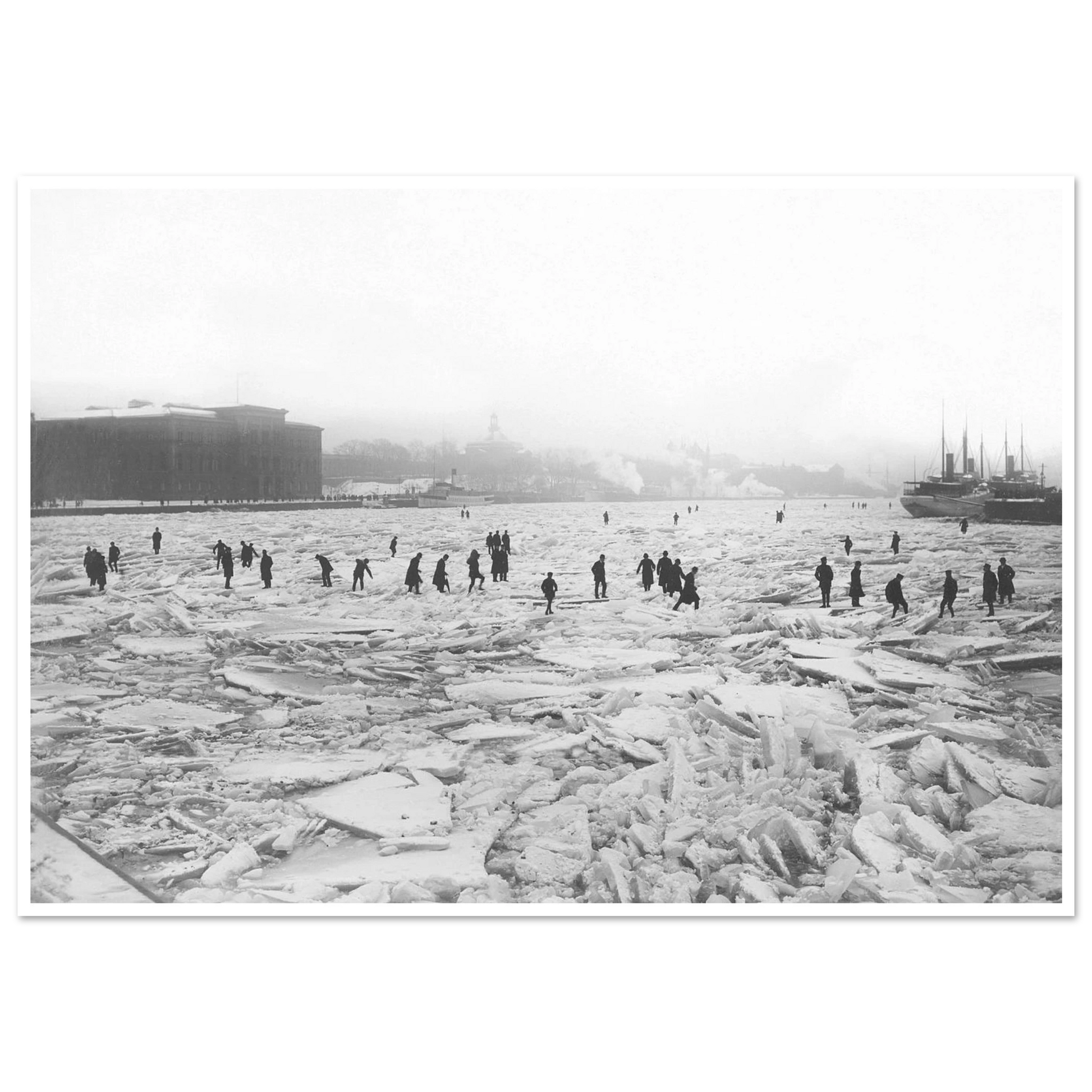 Stockholm Vinter Vintage poster postrar nostalgi Norrström Stockholms ström 