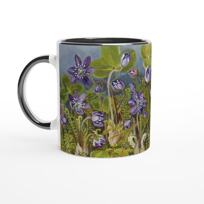 Mugg Muggar porslinsmugg porslinsmuggar Blommor blåsippor vintage