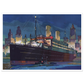 New York Poster Fartyg Kungsholm Affischer Retro Nostalgia