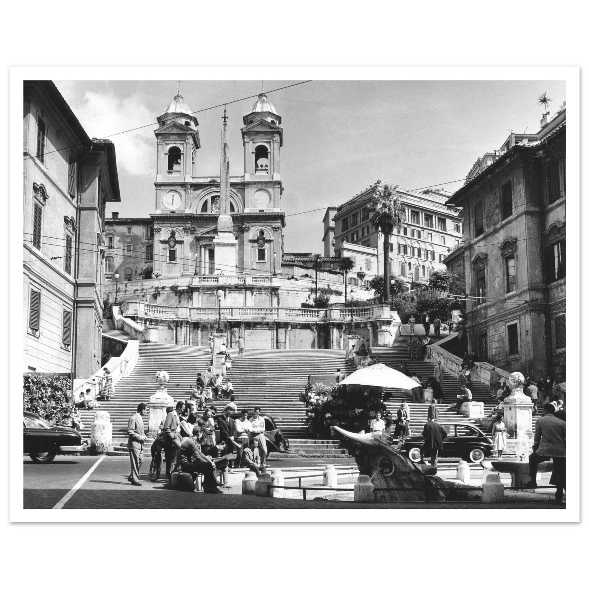 Spanska trappan Rom Italien tavla tavlor som postrar posters Roma Vintage Italy