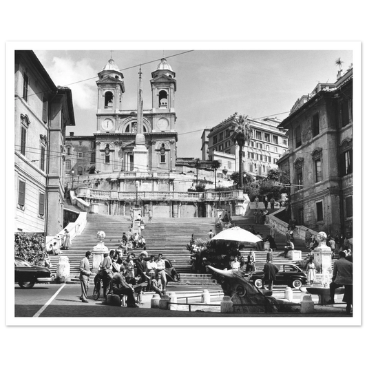 Spanska trappan Rom Italien tavla tavlor som postrar posters Roma Vintage Italy