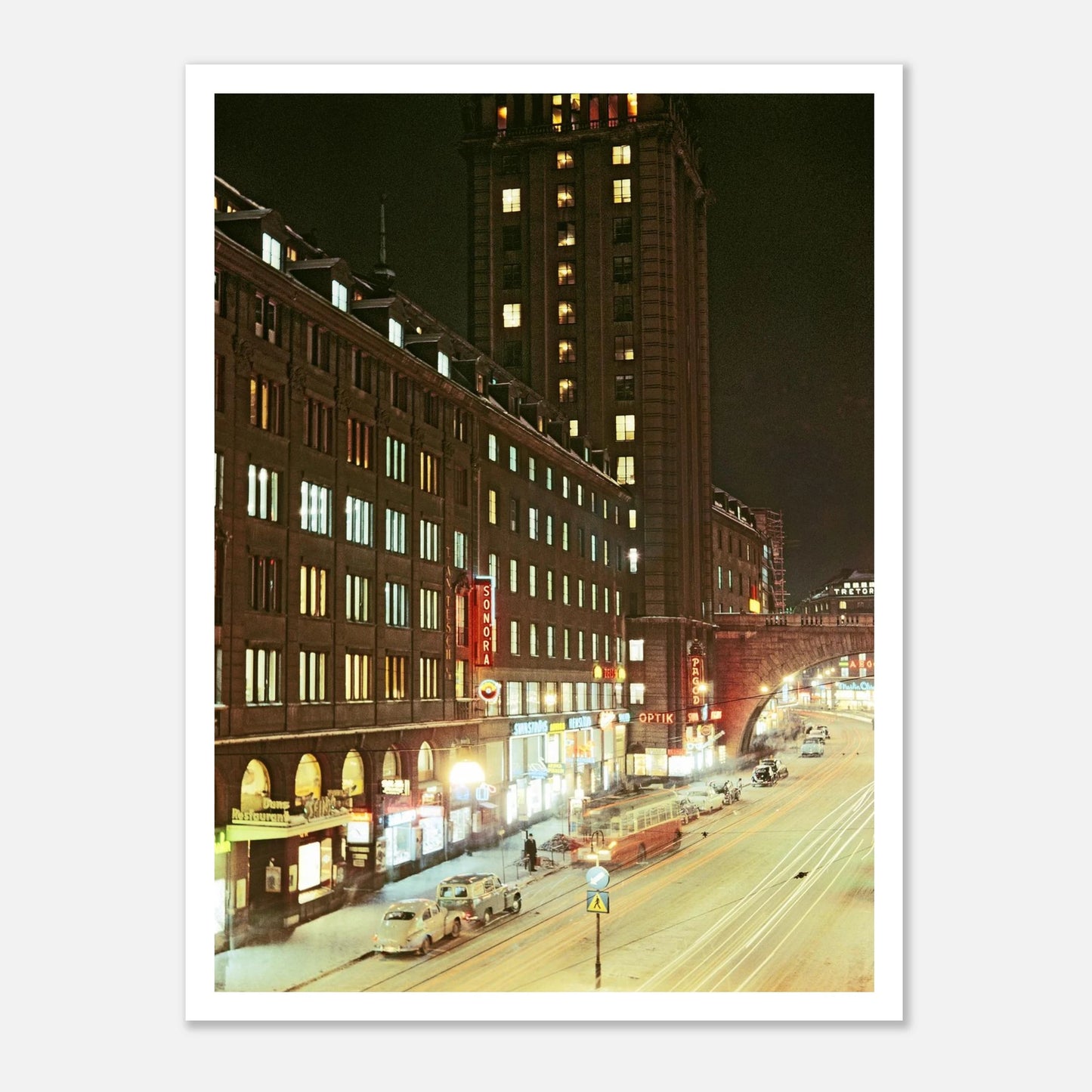 Stockholm Kungsgatan vintage poster postrar affisch 50-talet femtiotalet retro bilder gamla foton