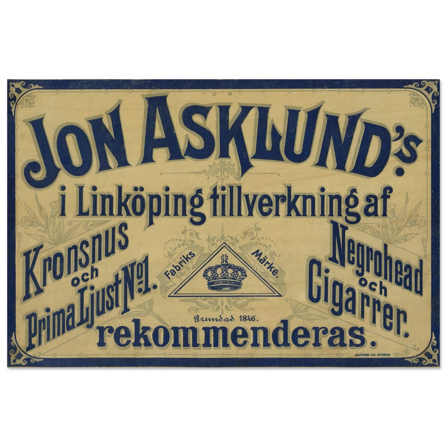 Snus Tobak Snustobak Skylt Skyltar postrar affischer