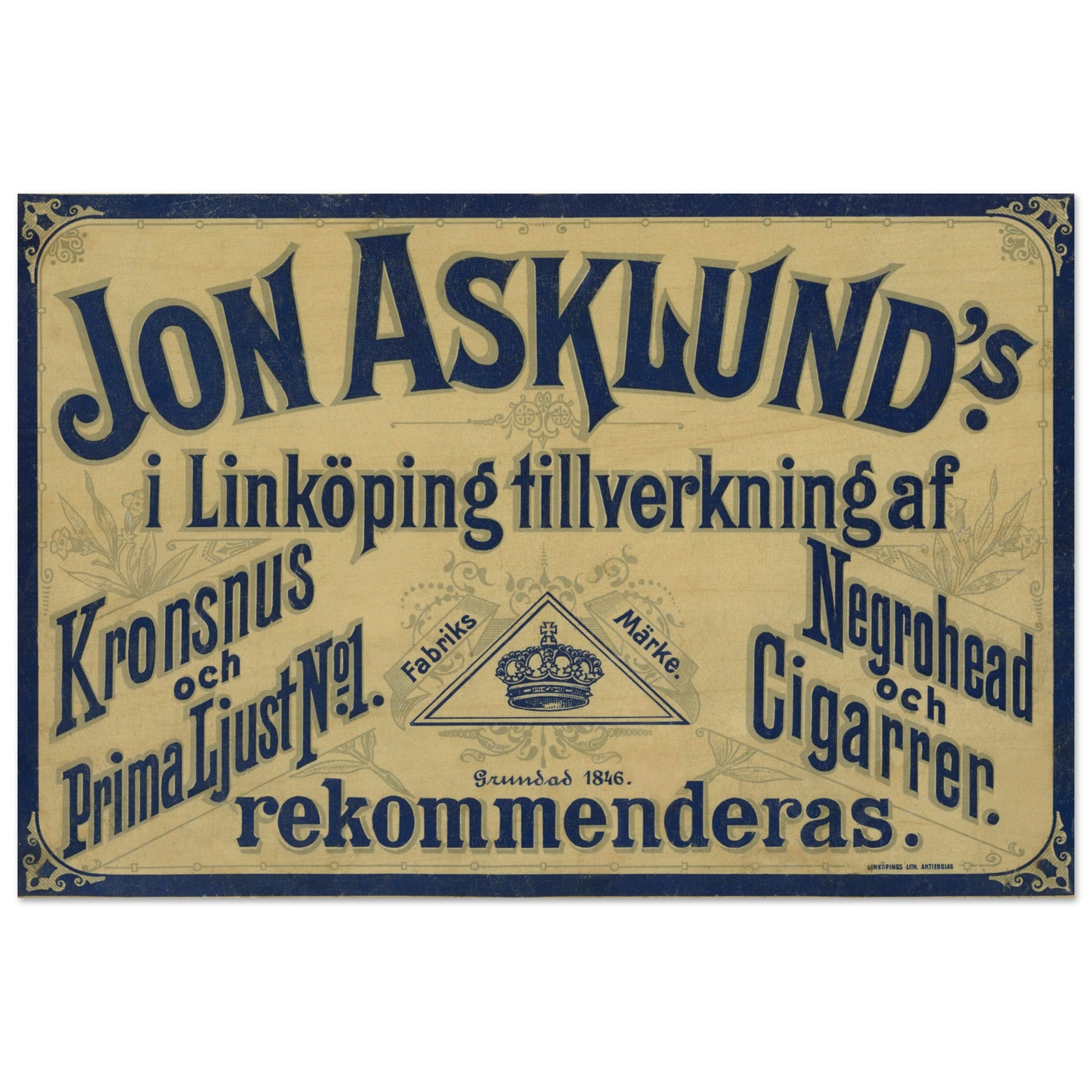 Snus Tobak Snustobak Skylt Skyltar postrar affischer