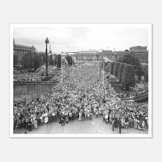 Kungen och Silvia bröllop bröllopet 1976 retro vintage 19 juni affisch