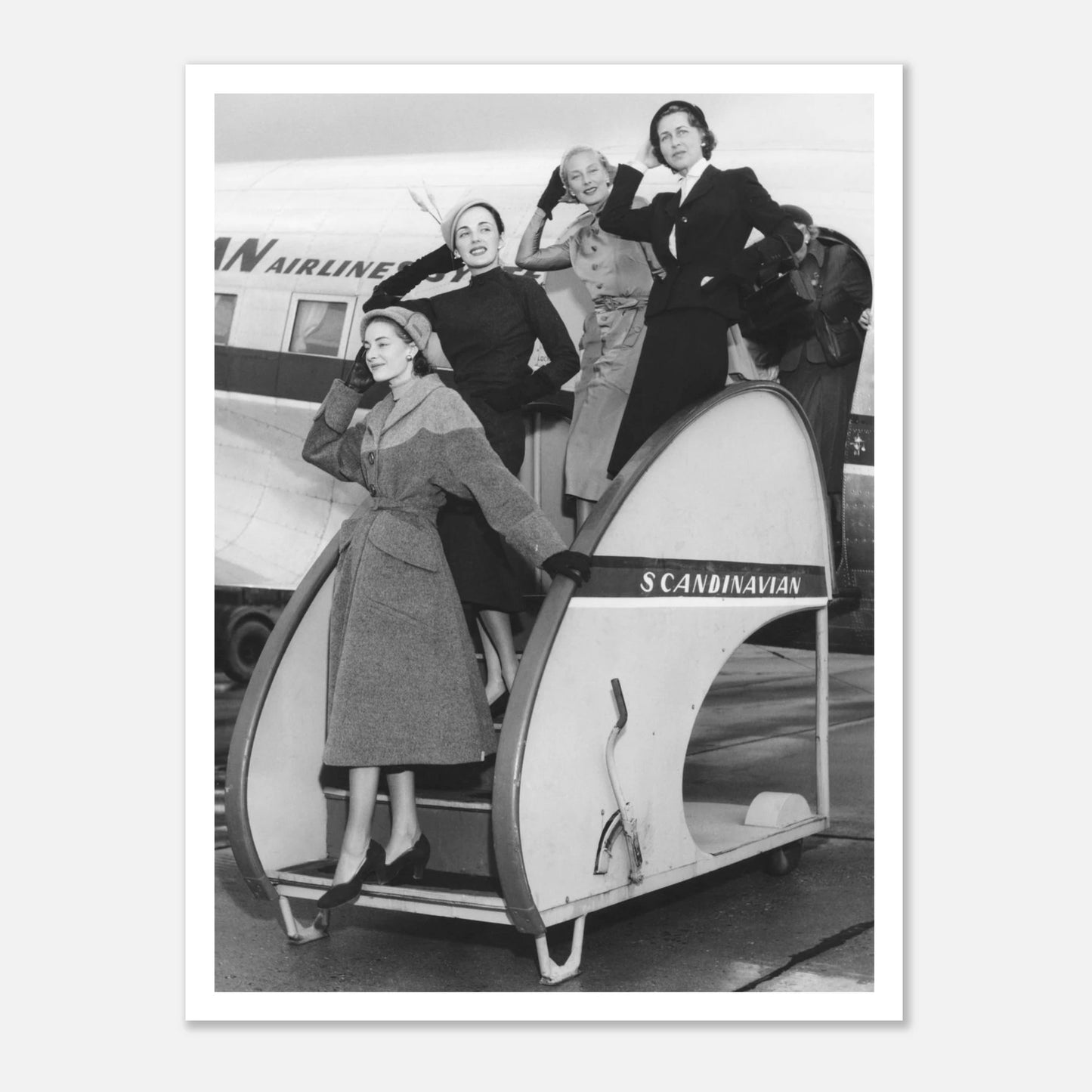 SAS flyg flygplan flygresor flygbolag mode fashion vintage 50-talet tavla tavlor sverige postrar poster